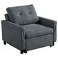 HOMLUX 35"W Convertible Armchair with Lounger and Sofa Bed Function, in Dark Grey, , large