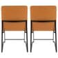 Lumisource Fuji Side Chair with Camel Cushion in Black (Set of 2), , large