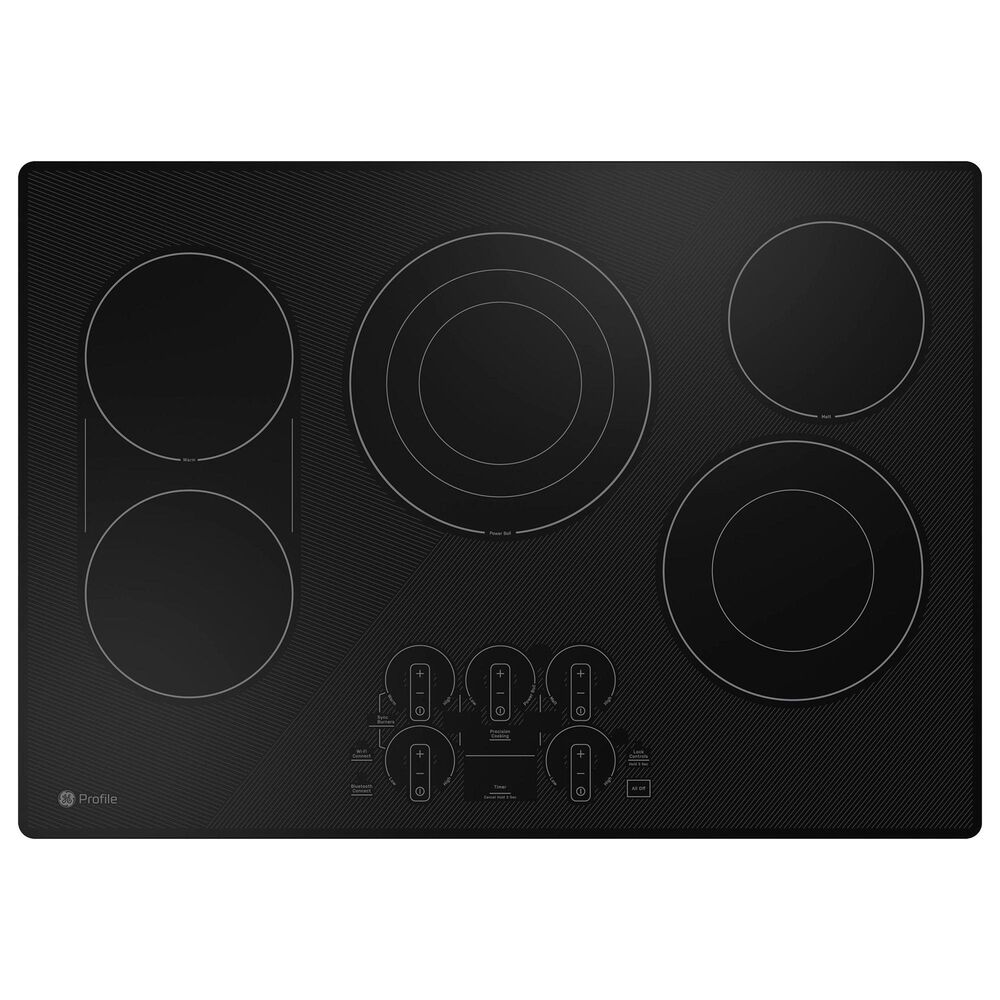 GE Profile 2-Piece Kitchen Package with 30&quot; Built-In Double Wall Oven and Electric Cooktop in Stainless Steel and Black, , large