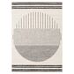 Surya Pisa 5" x 7" Black, Ivory and Gray Area Rug, , large