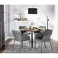 LumiSource Daniella Arm Chair with Charcoal Cushion in Black (Set of 2), , large