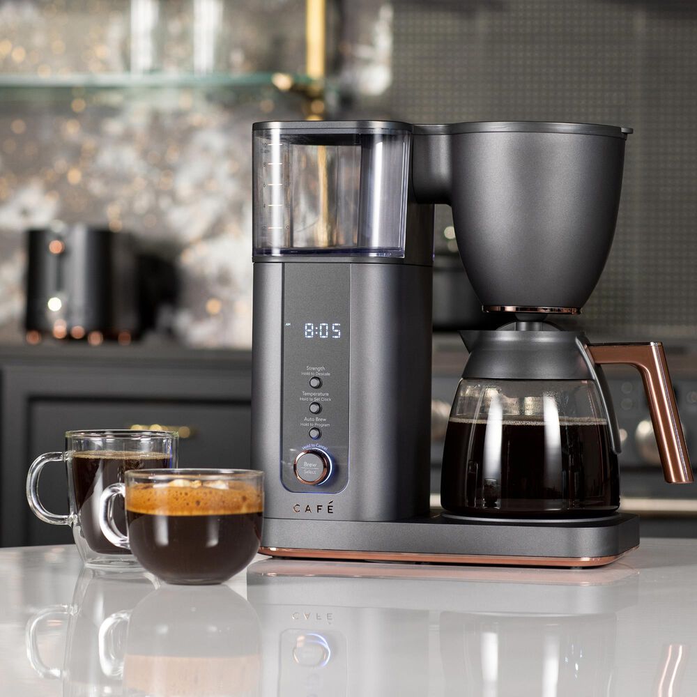 Cafe Specialty Drip Coffee Maker with Glass Carafe in Matte Black, , large