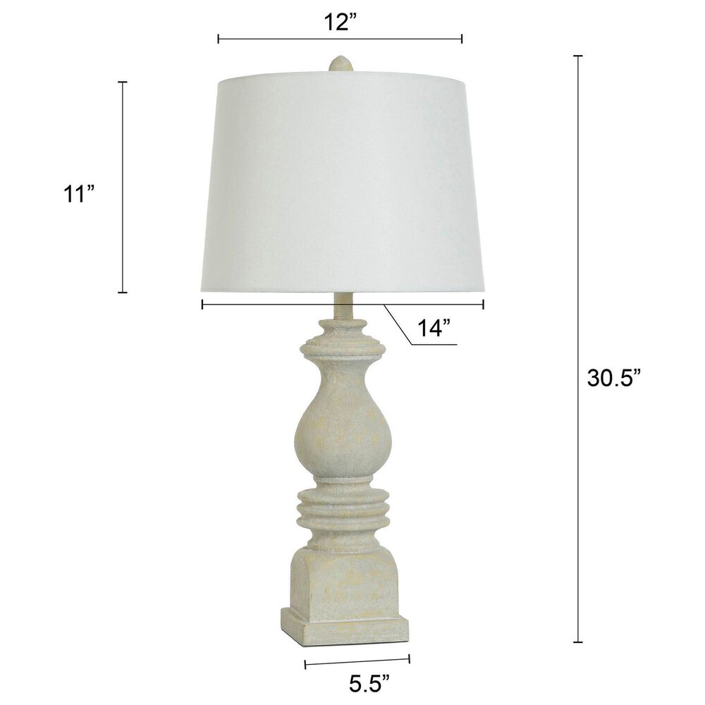 Flair Industries Table Lamp in Light Gray, , large