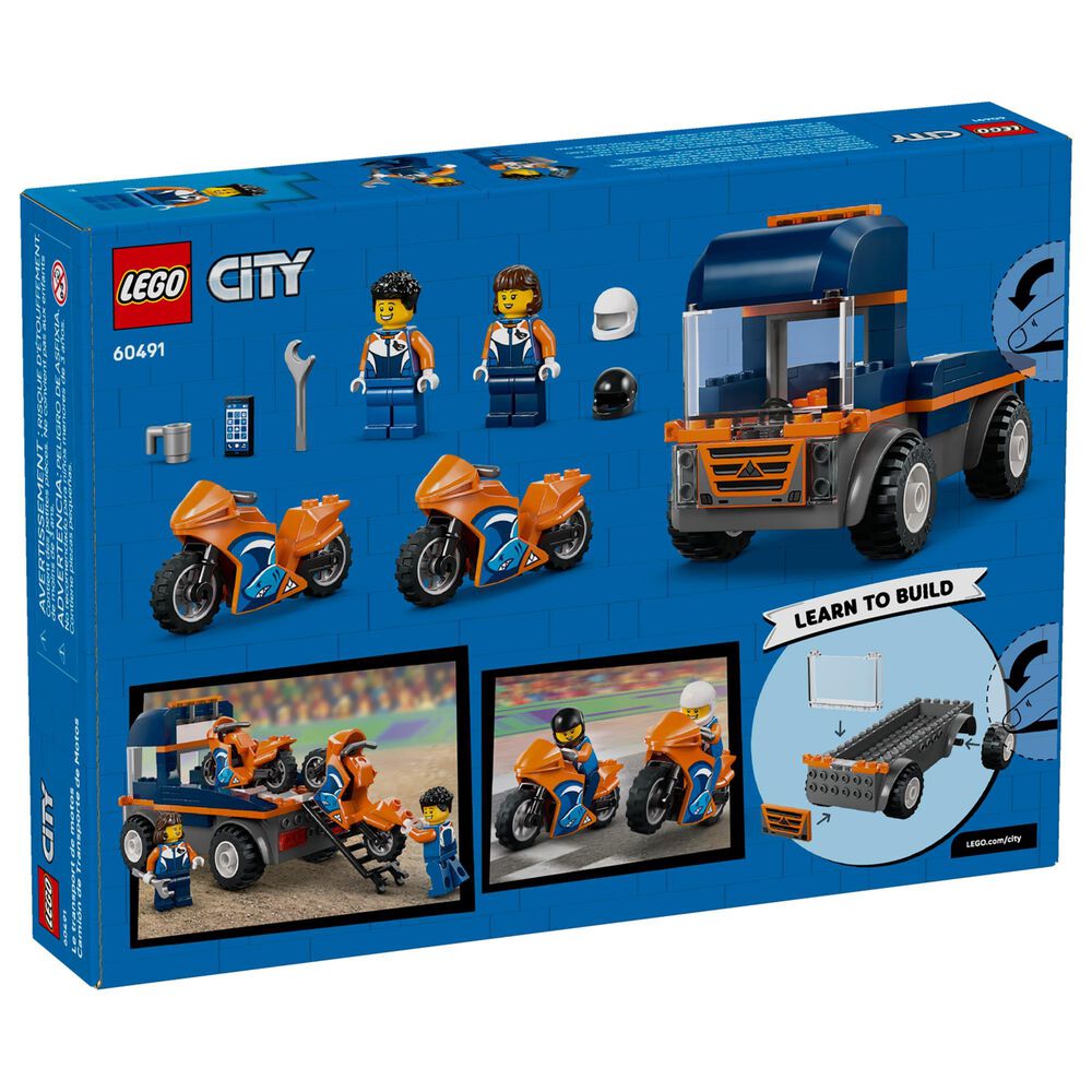 LEGO City Motorcycle Transporter Building Set, , large