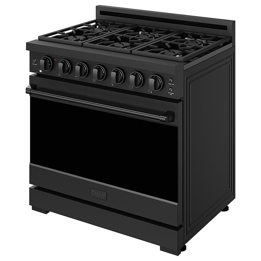 Thor Kitchen Gordon Ramsay Series 36" Professional Liquid Propane Range in Black, , large