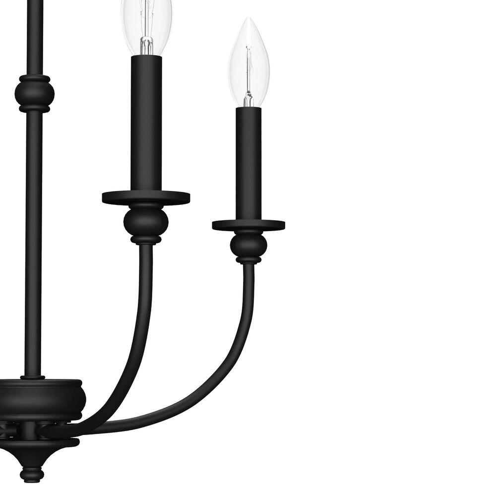 Hunter Southcrest 18&quot; 4-Light Chandelier in Flat Matte Black, , large