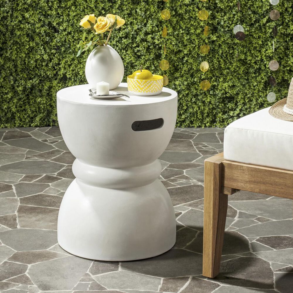 Safavieh Haruki Concrete Accent Table in Ivory, , large
