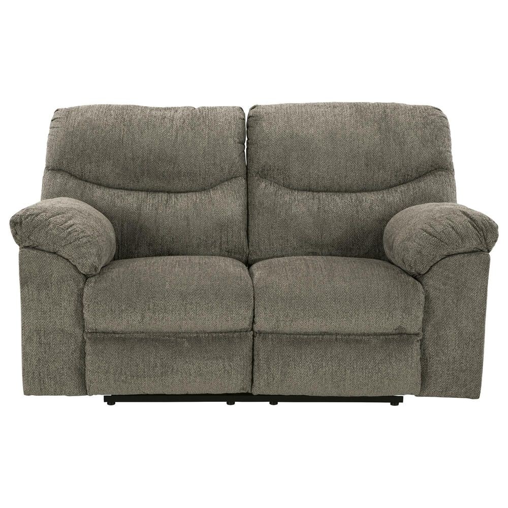 Ashley Alphons Manual Reclining Loveseat in Putty, , large