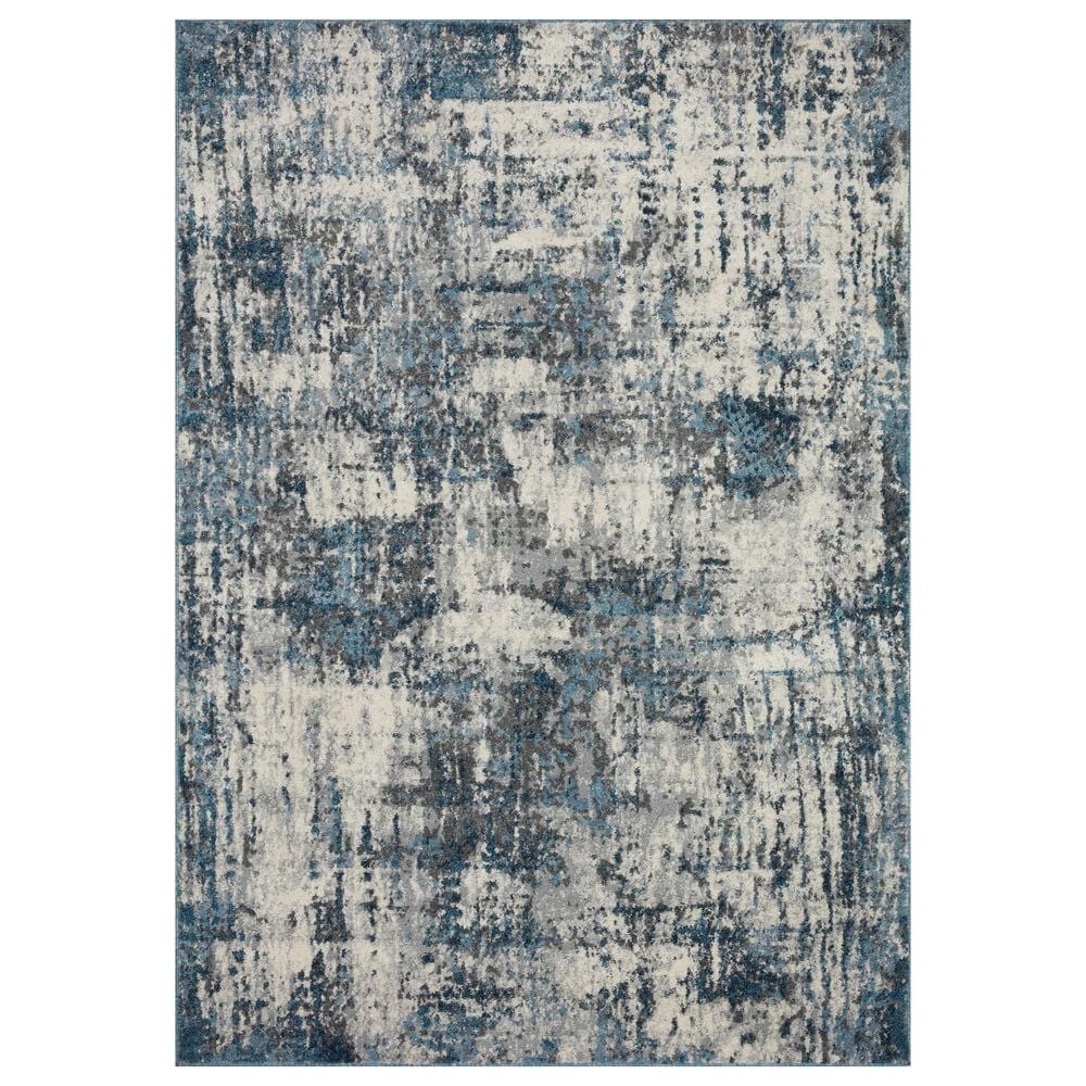 Loloi II Austen 9"3" x 13"3" Natural and Ocean Area Rug, , large