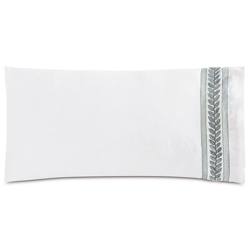 Eastern Accents Amberlynn King Velvet Leaf Right Sham in Breeze White, , large