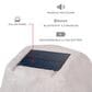 Ion Glow Stone Link Solar Rechargeable Rock Speaker in Gray, , large