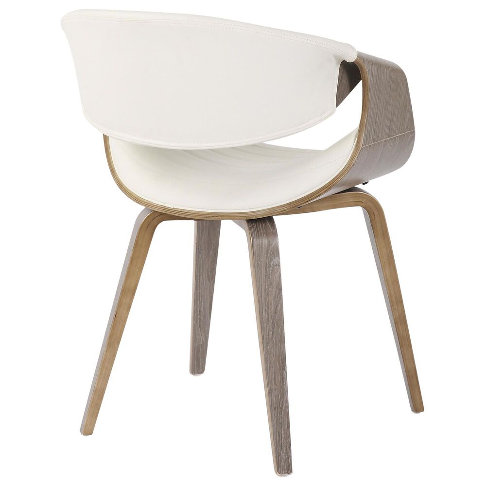 Lumisource Symphony Arm Chair with White Cushion in Light Grey, , large