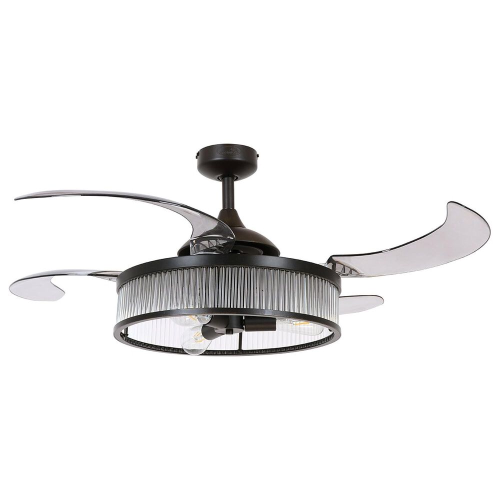 Beacon Lighting Corbelle 48" Retractable Blade with Smoke Blades Ceiling Fan in Antique Black, , large