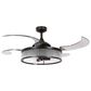 Beacon Lighting Corbelle 48" Retractable Blade with Smoke Blades Ceiling Fan in Antique Black, , large