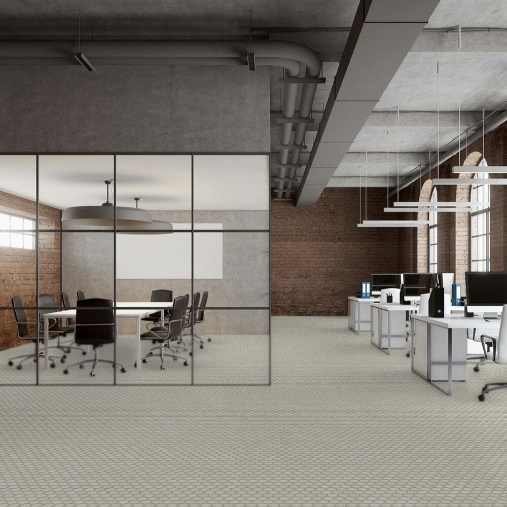 Emser Savvy Oat 2&quot; Hexagon on 11&quot; x 12&quot; Glazed Porcelain Mosaic Sheet, , large