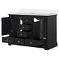 Lexora Home Dukes 48" Double Bathroom Vanity in Espresso with 2 cm White Quartz Top and Rectangular Sinks, , large