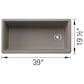 Blanco Inteos 39" Undermount Single Bowl Kitchen Sink in Truffle, , large