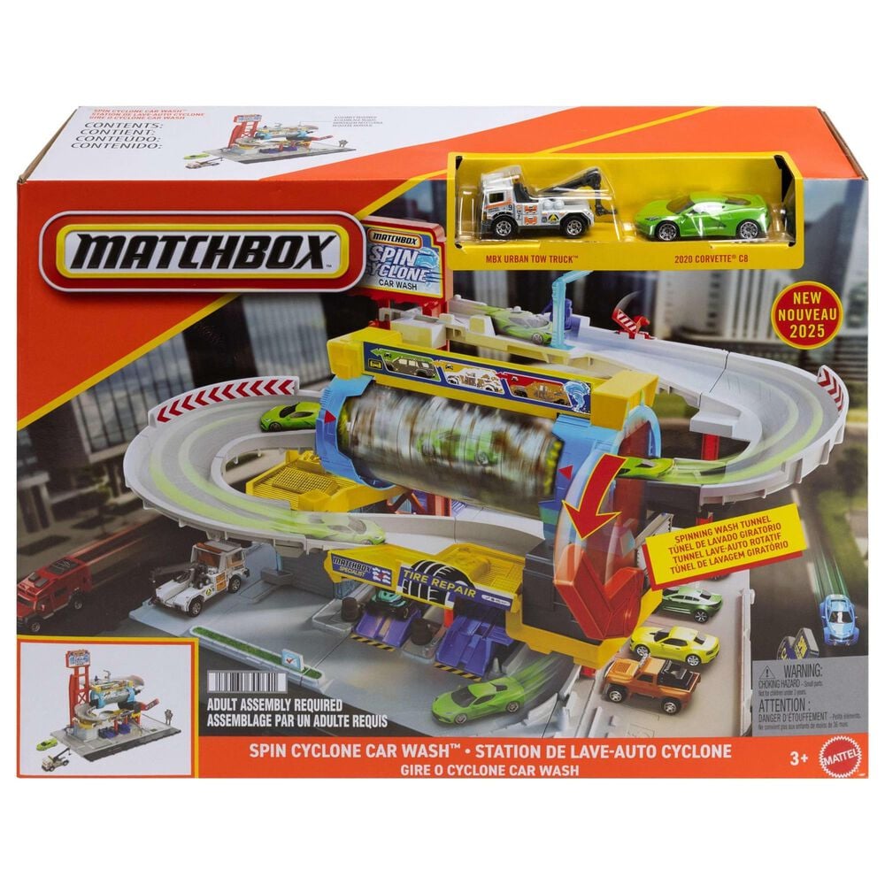 Matchbox Spin Cyclone Car Wash Playset in Multicolor, , large