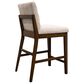 Emerald Ronan Counter Dining Table and 6 Counter Stools in Dark Brown Finish and Cream Polyester, , large