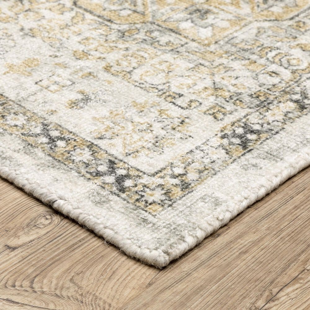 Oriental Weavers Windham Grey and Gold 9&#39; x 12&#39; Area Rug, , large