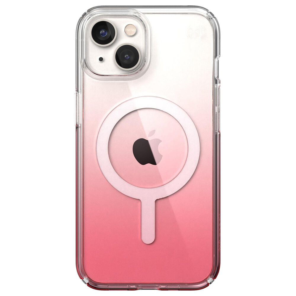 Speck Presidio Perfect Clear MagSafe Case for Apple iPhone 14 in Clear and Vintage Rose Fade, , large