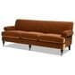 Jennifer Taylor Home Alana Stationary Sofa in Burnt Orange Velvet, , large