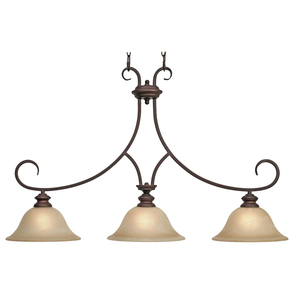 Golden Lighting Lancaster 3-Light Linear Pendant in Rubbed Bronze, , large