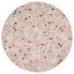 Safavieh Micro-Loop 5" Round Gray and Pink Area Rug, , large