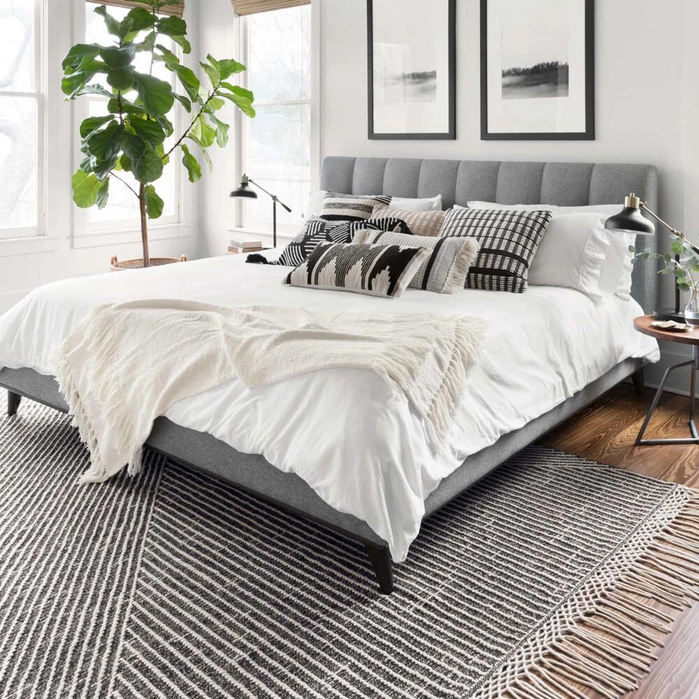 Magnolia Home Newton NET-01 5&#39; x 7&#39;6&quot; Charcoal and Ivory Area Rug, , large