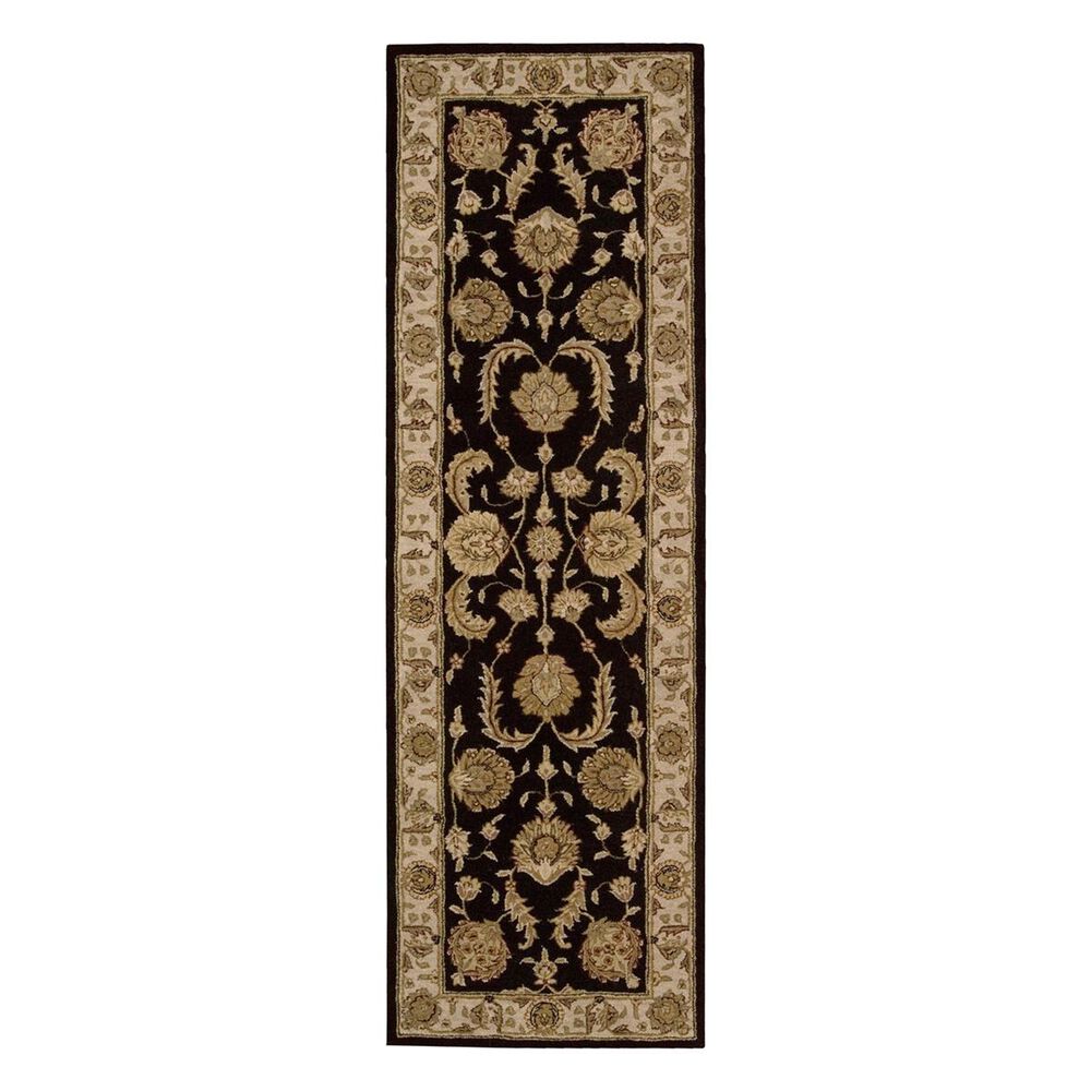 Nourison Heritage Hall HE19 2"6" x 8" Black Runner, , large