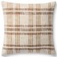 Loloi 22" Square Throw Pillow in Tan, Brown and Multicolor, , large