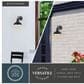 Vaxcel Buena Park 1-Light Outdoor Wall Sconce in Vintage Black and Matte White, , large
