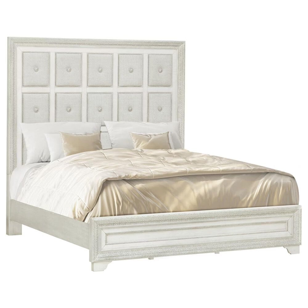 Chapel Hill Camila 3-Piece Queen Bedroom Set in White and Silver, , large
