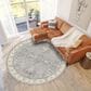 Dalyn Rug Company Hatay 8" Round Gray Area Rug, , large