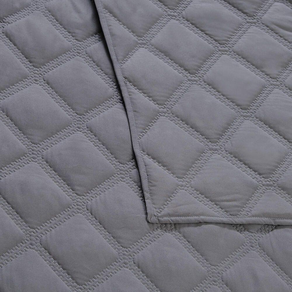 Pem America Truly Soft Everyday 2-Piece Twin XL Quilt Set in Grey, , large