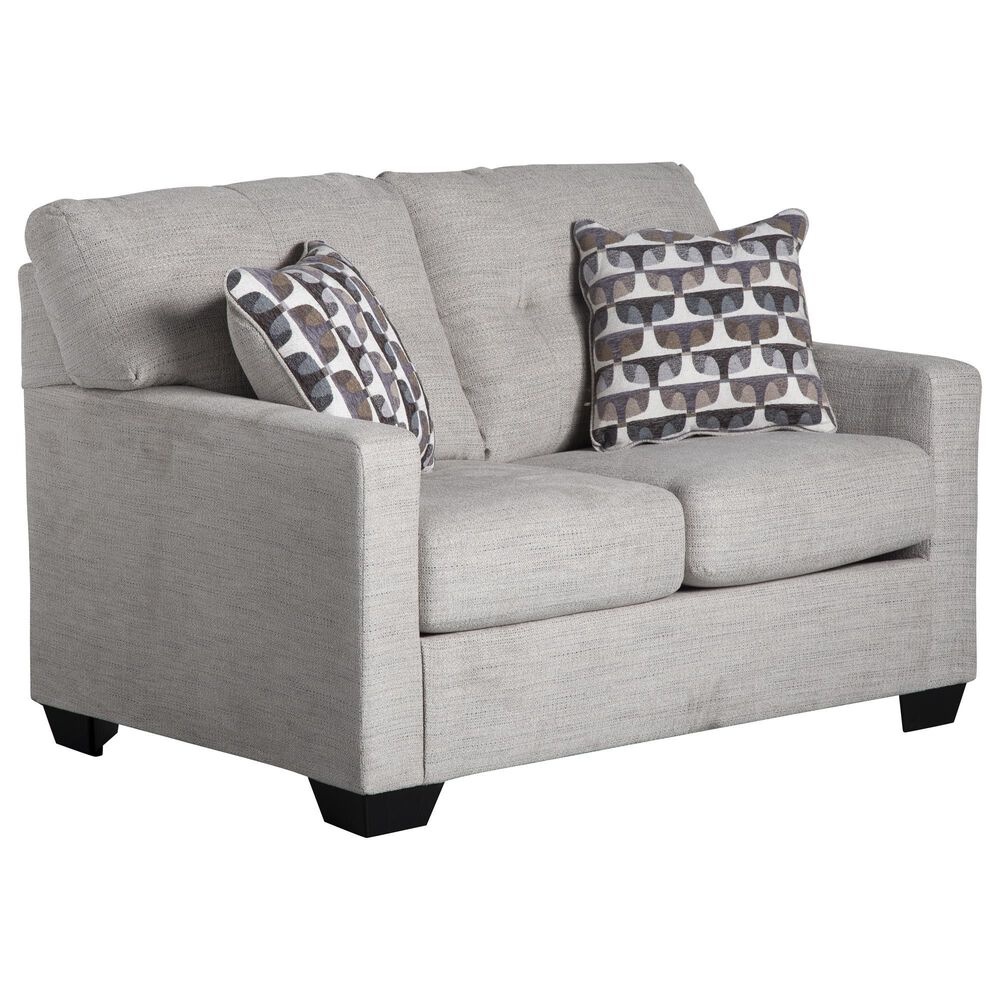 Ashley Mahoney Stationary Loveseat in Pebble, , large