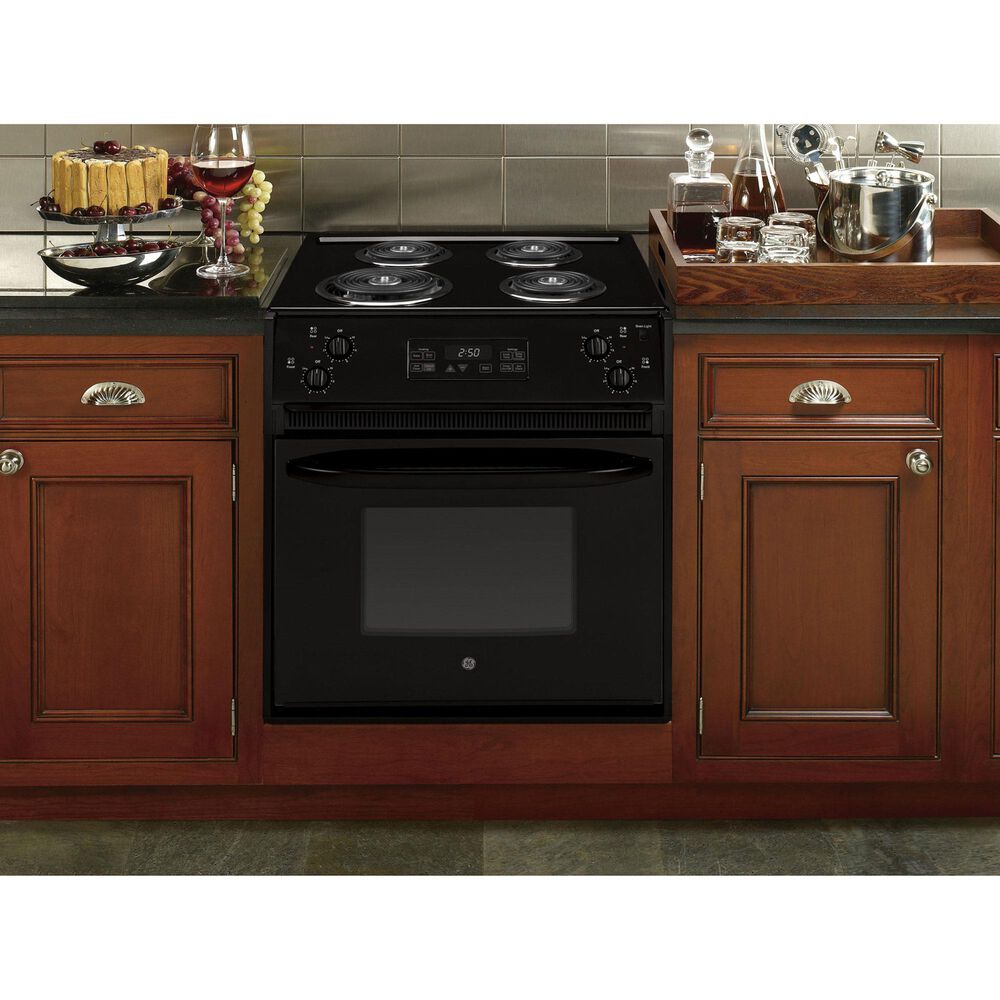 GE Appliances 27&quot; Drop-In Electric Range in Black, , large
