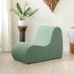 Jaxx Uptown Modern Armless Accent Chair in Boucle Green, , large