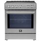 Forno Leonardo 30" Slide-In Induction Range in Stainless Steel, , large
