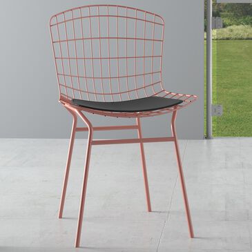 Dayton Madeline Chair with Seat Cushion in Rose Pink Gold/Black, , large