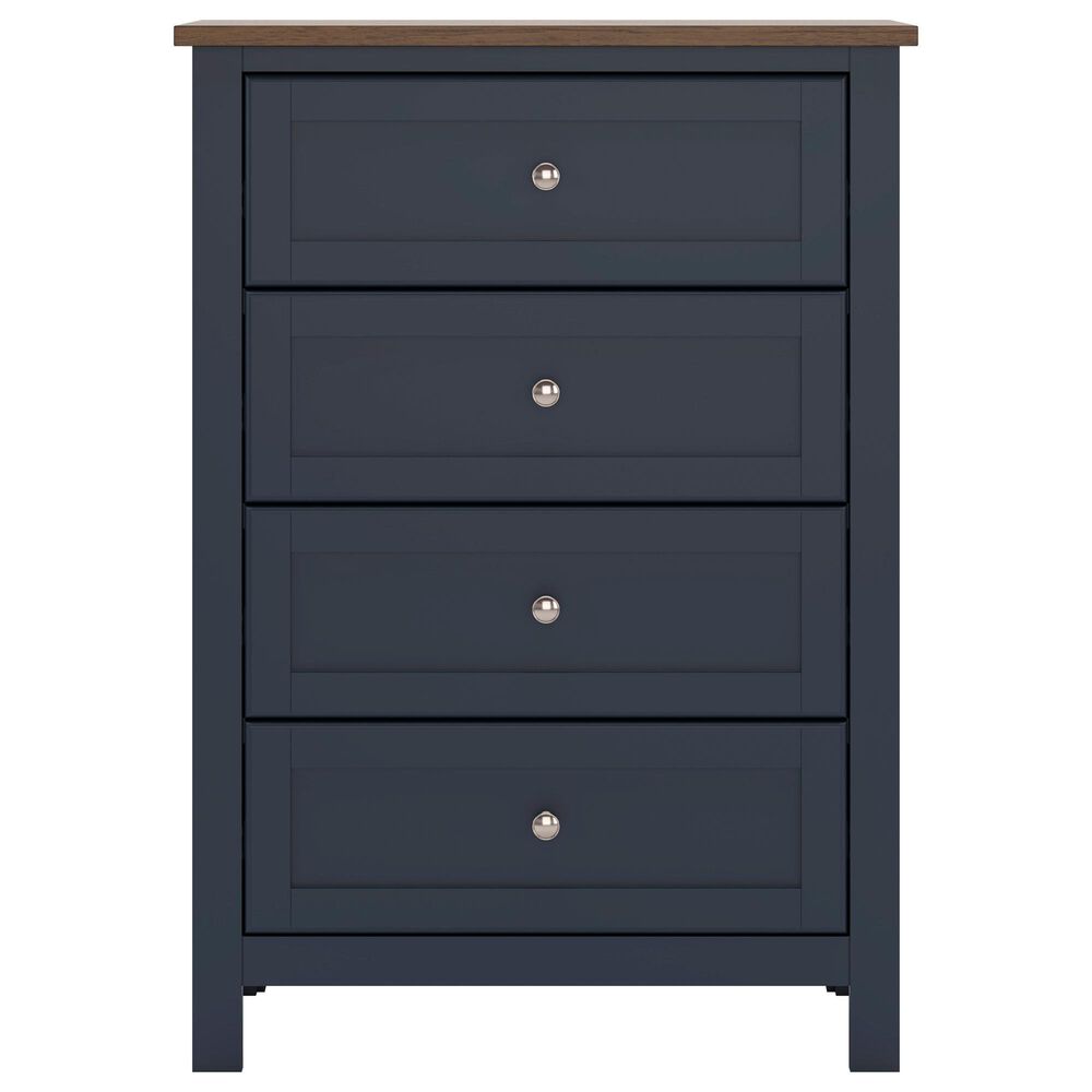 Ashley Landocken 4-Drawer Chest in Dark Slate Blue and Light Brown, , large