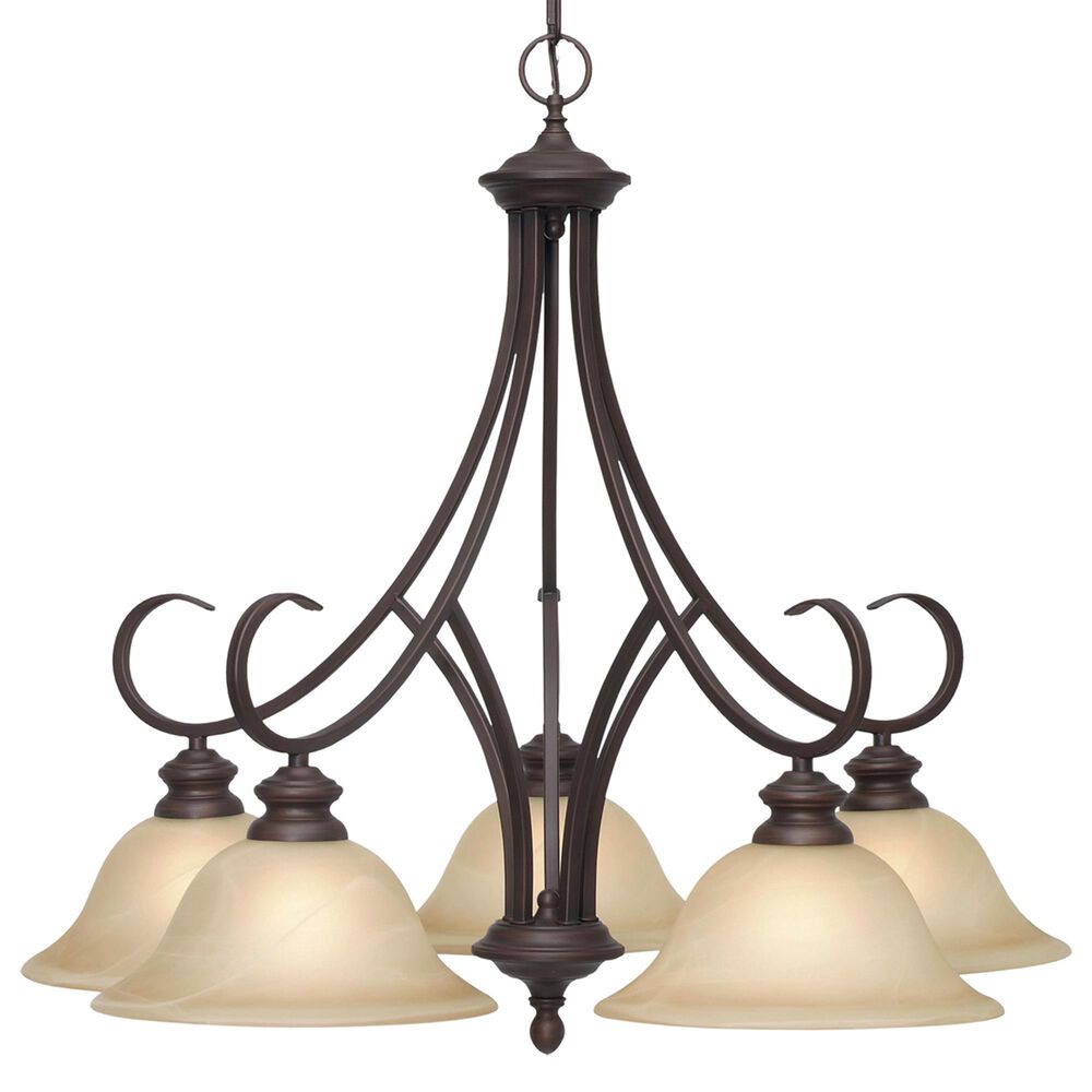 Golden Lighting Lancaster 5-Light Nook Chandelier in Rubbed Bronze, , large