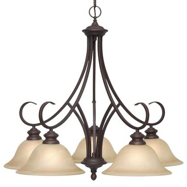 Golden Lighting Lancaster 5-Light Nook Chandelier in Rubbed Bronze, , large