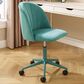Linon Home Decor Adalynn Swivel Desk Chair in Aqua, , large