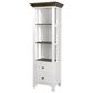 Rustic Imports Verona Narrow Bookcase in Aged White and Tobacco, , large