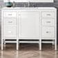 James Martin Vanities Addison 48" Single Bathroom Vanity in Glossy White with 3 cm Arctic Fall Solid Surface Top and Rectangular Sink, , large
