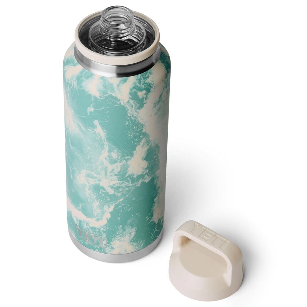 YETI Rambler 46 Oz Water Bottle with Color-Matched Straw Cap in Sea View, , large