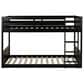 Linden Boulevard Dalton Low Profile Twin Bunk Bed in Black, , large