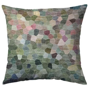 Dalyn Rug Company Kaleidoscope 22" Square Throw Pillow in Cactus, Olive, Plum, Pink, Teal, Purple and Brown, , large