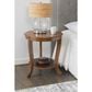 Linon Home Decor Aubert Round Side Table in Hazelnut, , large